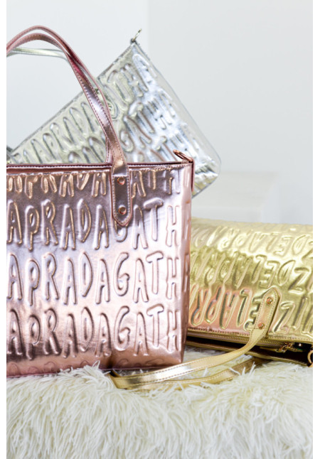 AGATHA RUIZ DE LA PRADA SHOPPER METAL LOGO