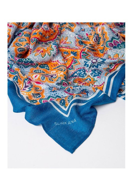 SURKANA FULAR FUVI ESTAMPADO AZUL 