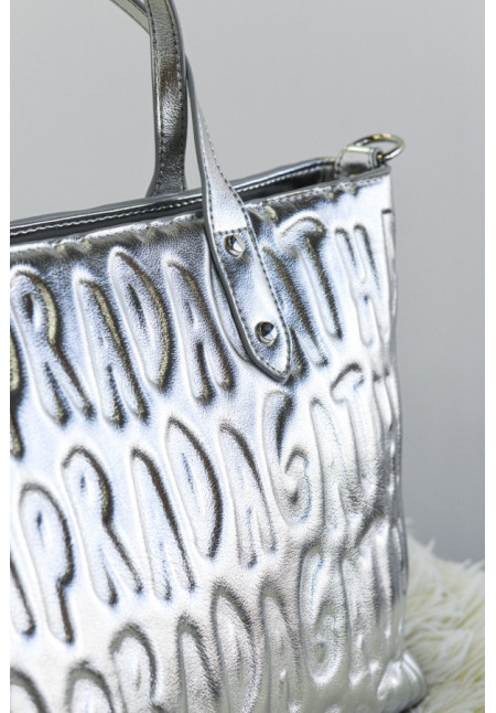 AGATHA RUIZ DE LA PRADA SHOPPER METAL LOGO