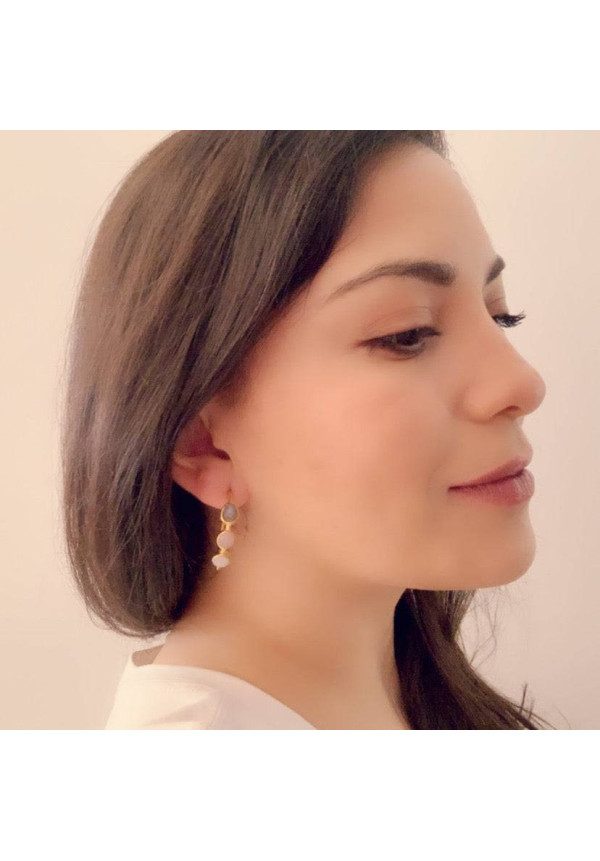 MESTIZA PENDIENTE MÓNACO PIEDRA LUNA