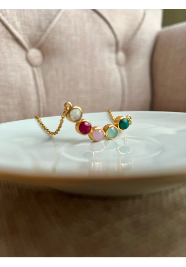 MESTIZA  COLLAR CON PIEDRAS LINZ MULTICOLOR