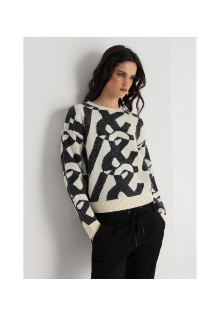 VICTORIO&LUCCHINO JERSEY 111 BEIGE-NEGRO