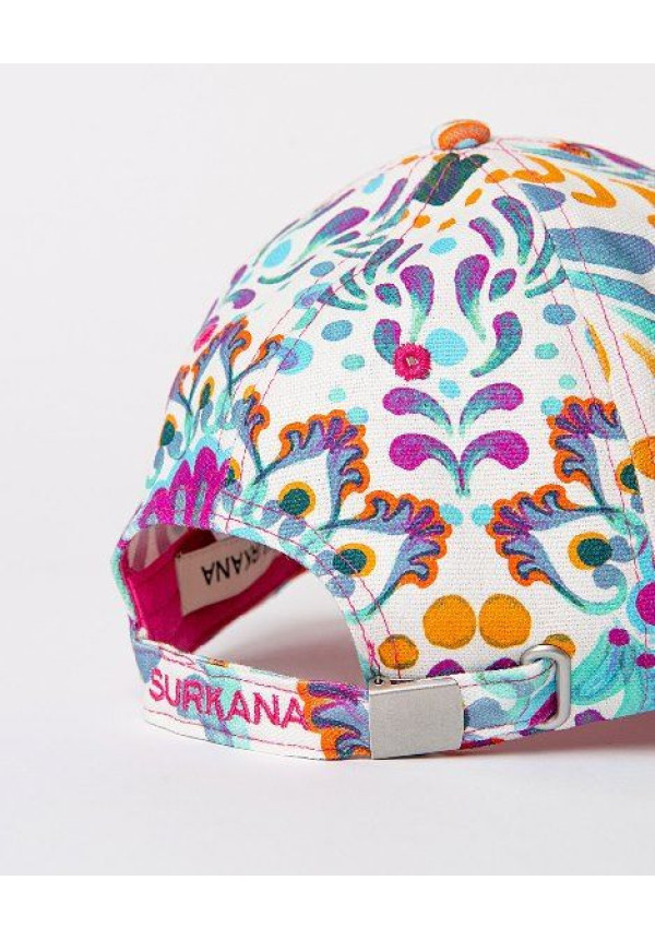 SURKANA GORRA BÉISBOL ESTAMPADA NARANJA