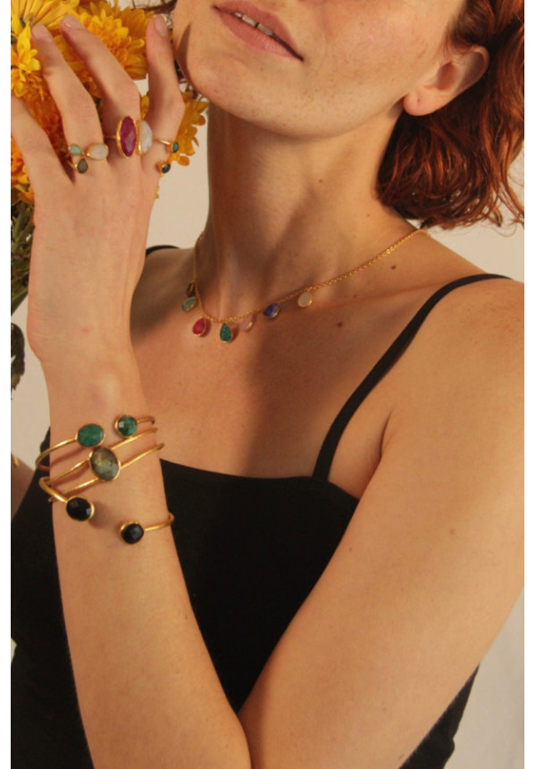 MESTIZA COLLAR PIEDRAS 7 GOTAS MULTICOLOR