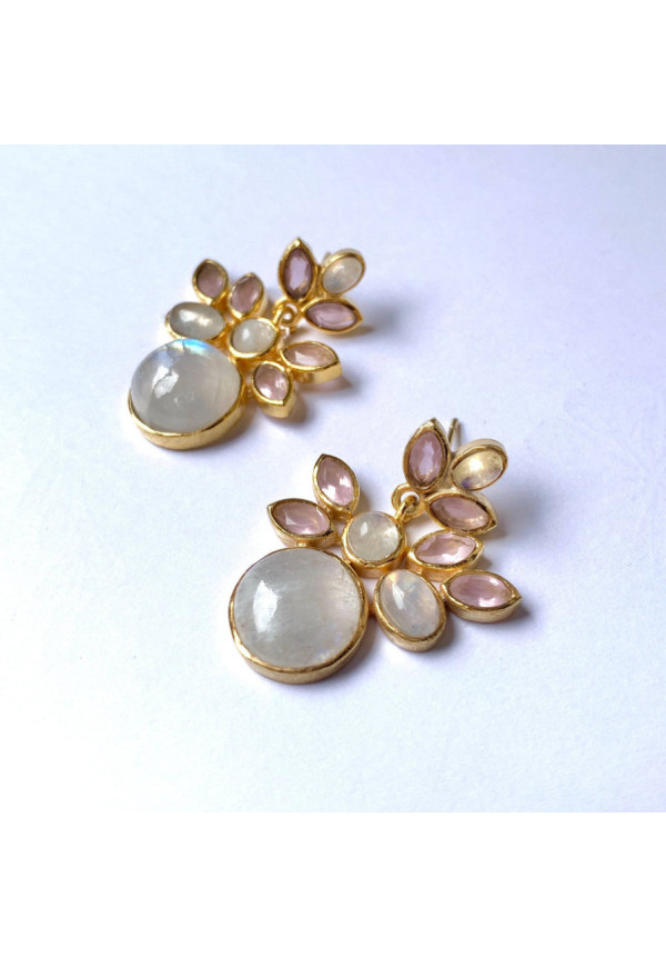 MESTIZA PENDIENTE ESTELA  PIEDRA LUNA