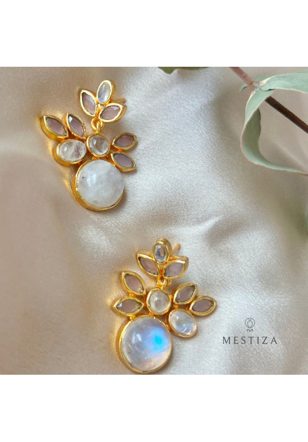 MESTIZA PENDIENTE ESTELA  PIEDRA LUNA