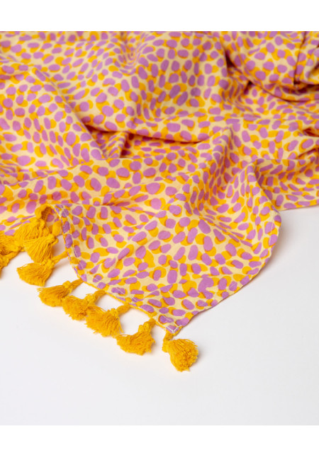 SURKANA PAREO ALGODÓN ESTAMPADO AMARILLO 