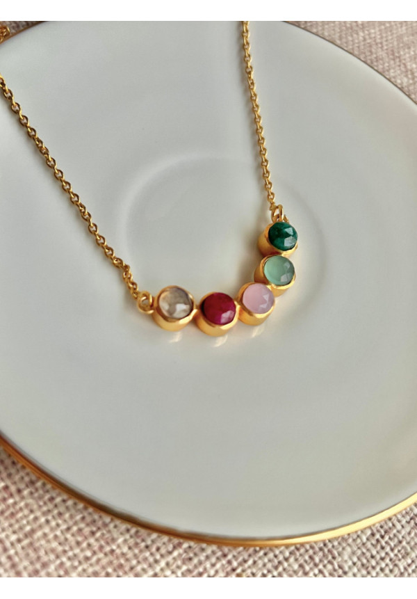 MESTIZA  COLLAR CON PIEDRAS LINZ MULTICOLOR