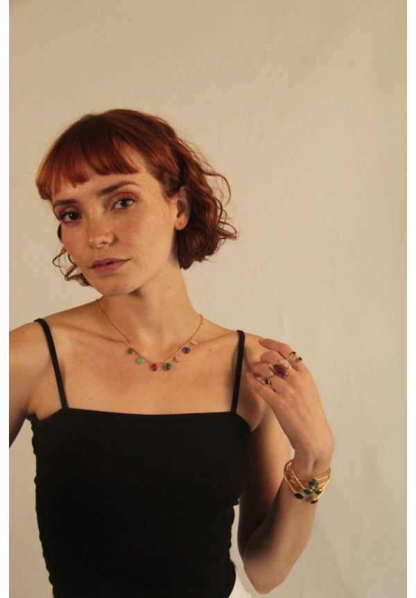 MESTIZA COLLAR PIEDRAS 7 GOTAS MULTICOLOR