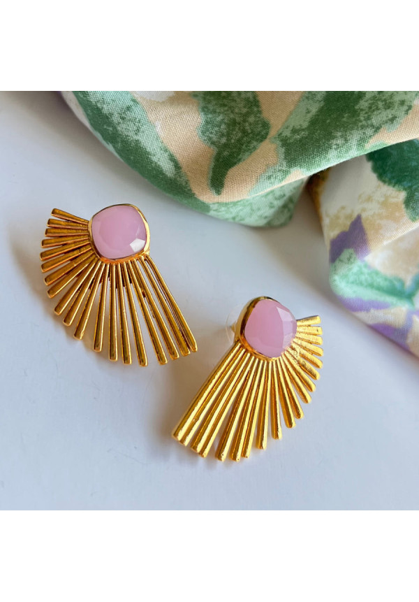 MESTIZA PENDIENTE STELLA CALCEDONIA ROSA