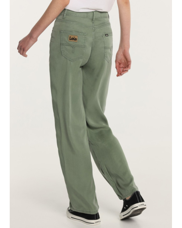 LOIS BARREL NICOLA PANT VERDE