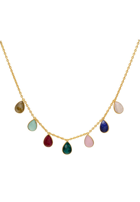 MESTIZA COLLAR PIEDRAS 7 GOTAS MULTICOLOR