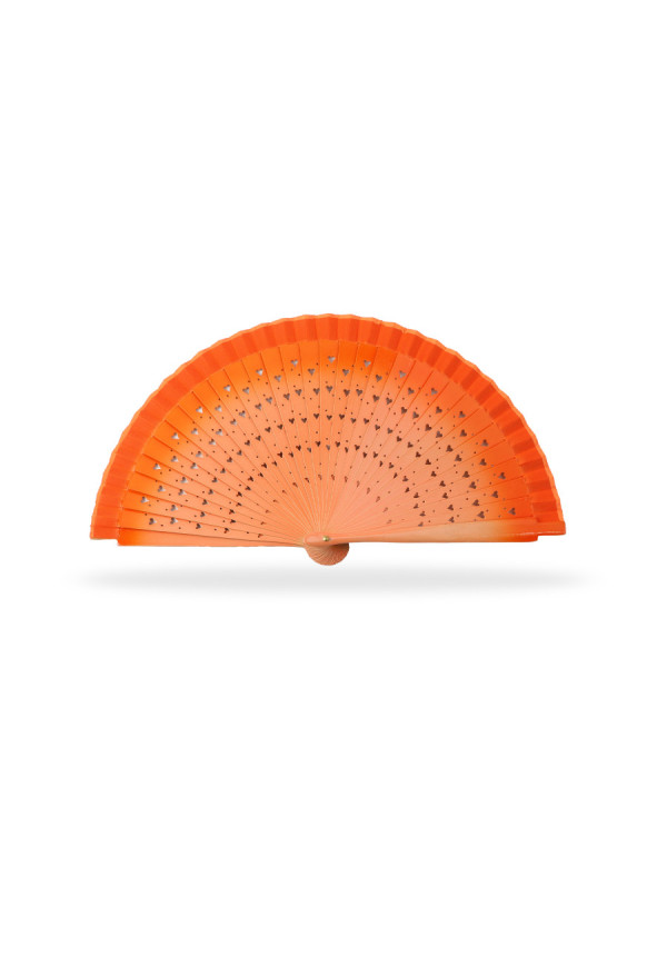 ABANICO MADERA CALADO CORAZONES 660