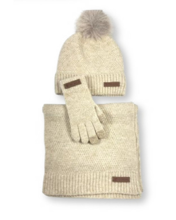 CARAMELO SEÑORA BUFANDA GORRO Y GUANTES 300162