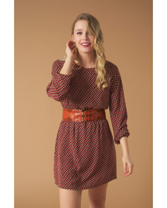 MINUETO DANNY DRESS BROWN M