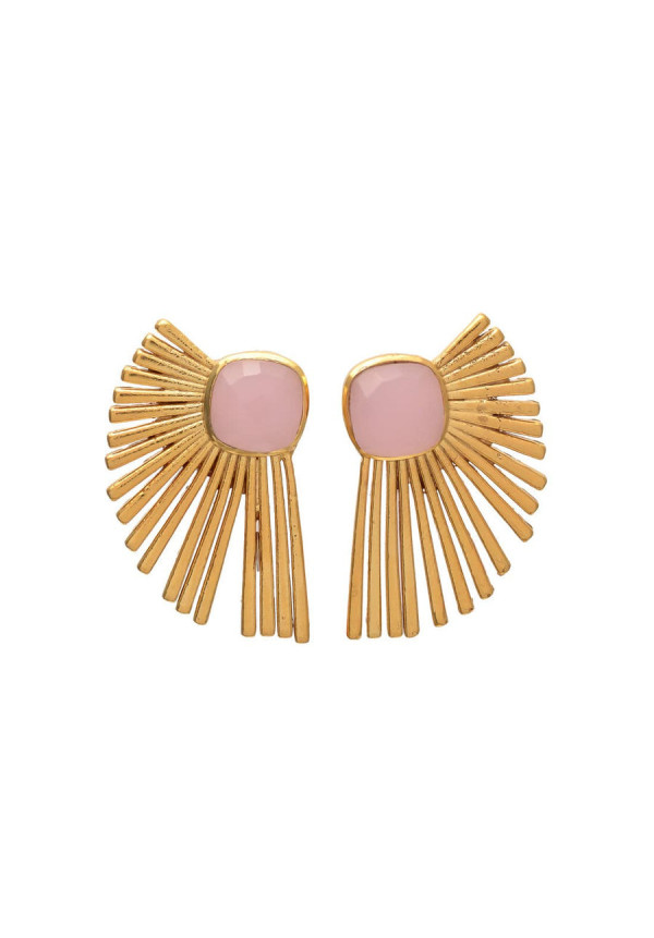 MESTIZA PENDIENTE STELLA CALCEDONIA ROSA