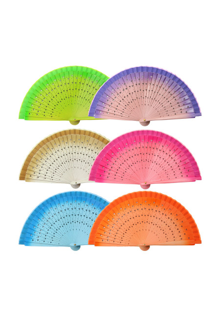 ABANICO MADERA CALADO CORAZONES 660