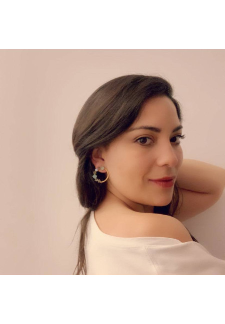 MESTIZA PENDIENTE VALLE VERDE, GRANATE Y ROSA