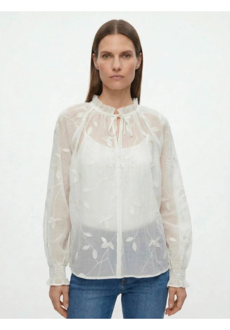 LETAA CAMISA BORDADO TENCEL