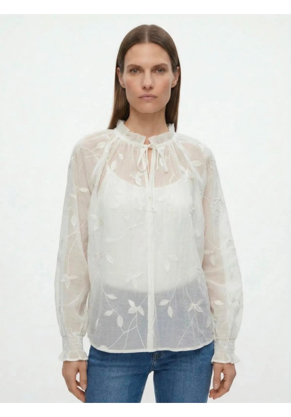 LETAA CAMISA BORDADO TENCEL