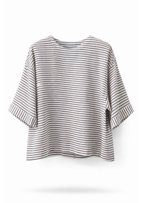 LETAA CAMISA RALLAS ALGODON