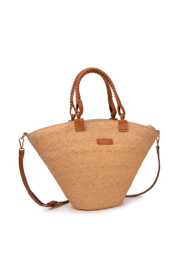 ABAG BOLSO RAFIA GRANDE ASA REDONDA