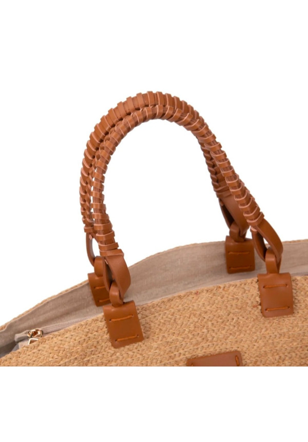 ABAG BOLSO RAFIA GRANDE ASA REDONDA