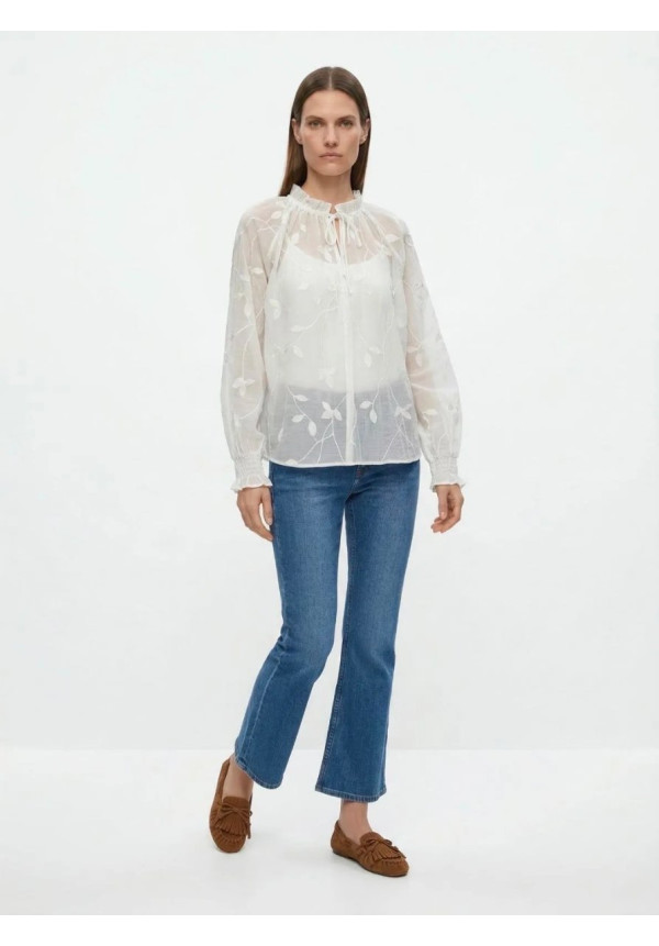 LETAA CAMISA BORDADO TENCEL