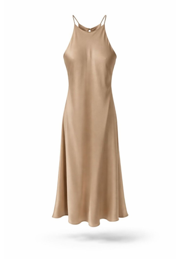 LETAA VESTIDO LENCERO HALTER