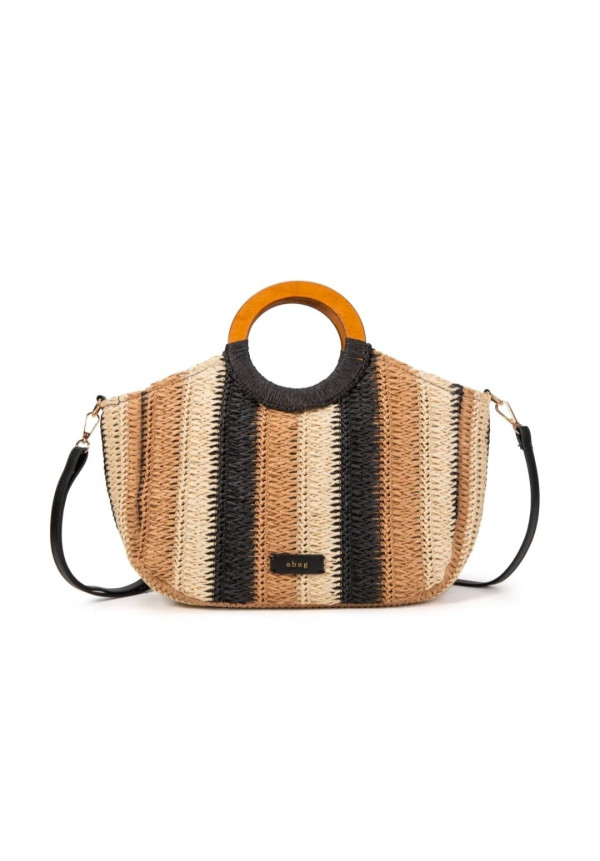 ABAG BOLSO RAFIA RAYAS VERTICAL