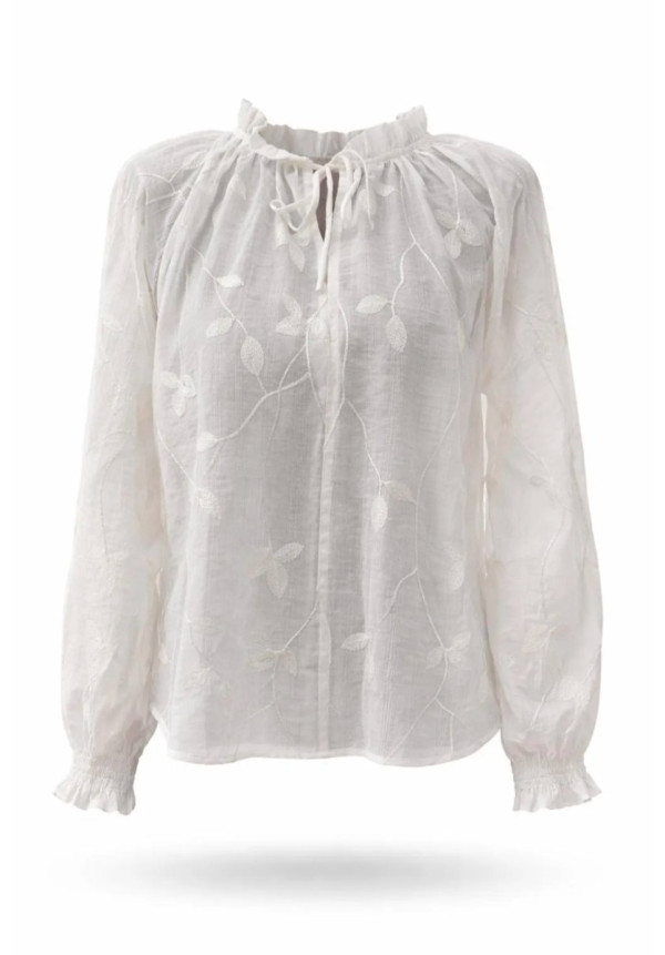 LETAA CAMISA BORDADO TENCEL