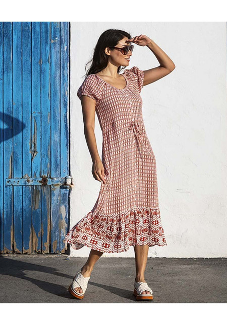 VANIA VESTIDO MIDI BOHEMIO 6958