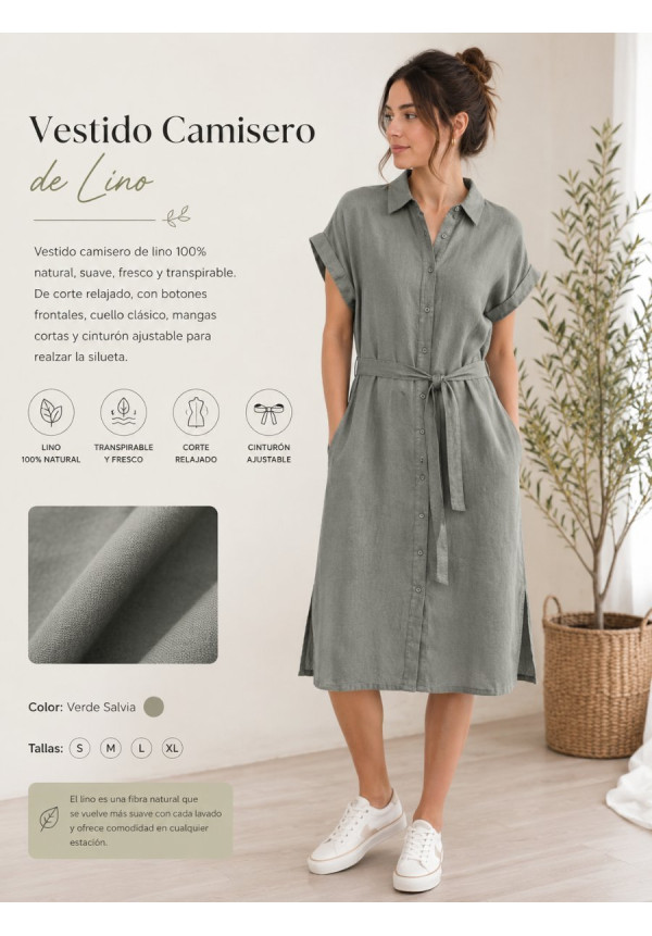 BLUE COATS VESTIDO LINO