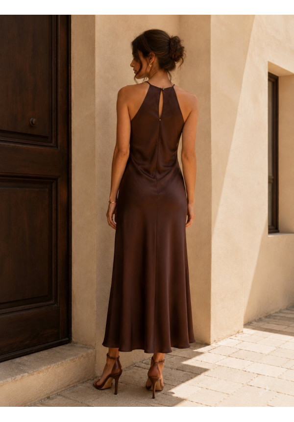 LETAA VESTIDO LENCERO HALTER